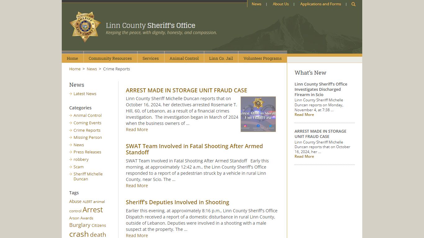 Crime Reports Archives - Linn County Sheriff's Office