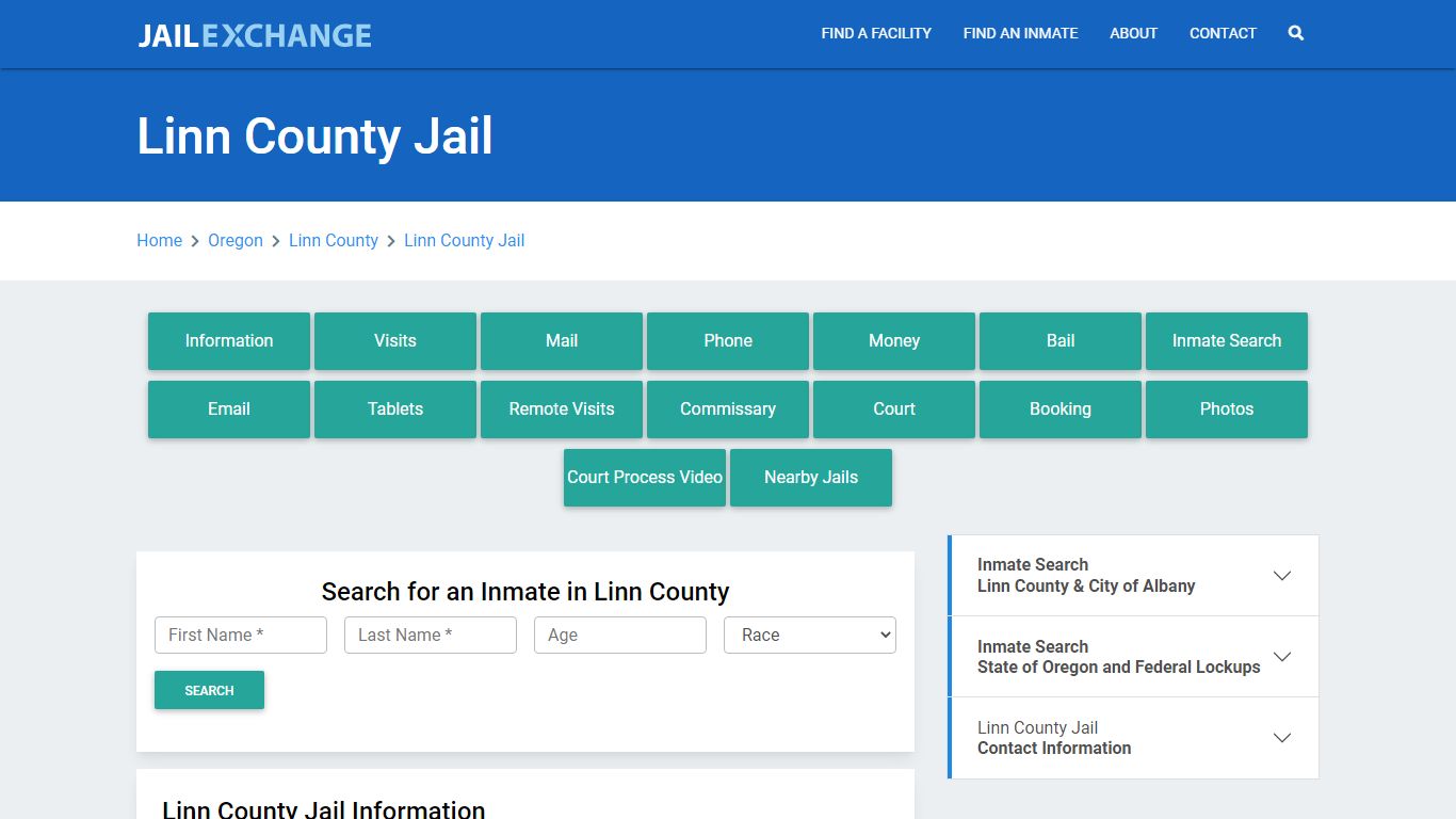 Linn County Jail Roster Lookup, OR, Inmate Search - Jail Exchange